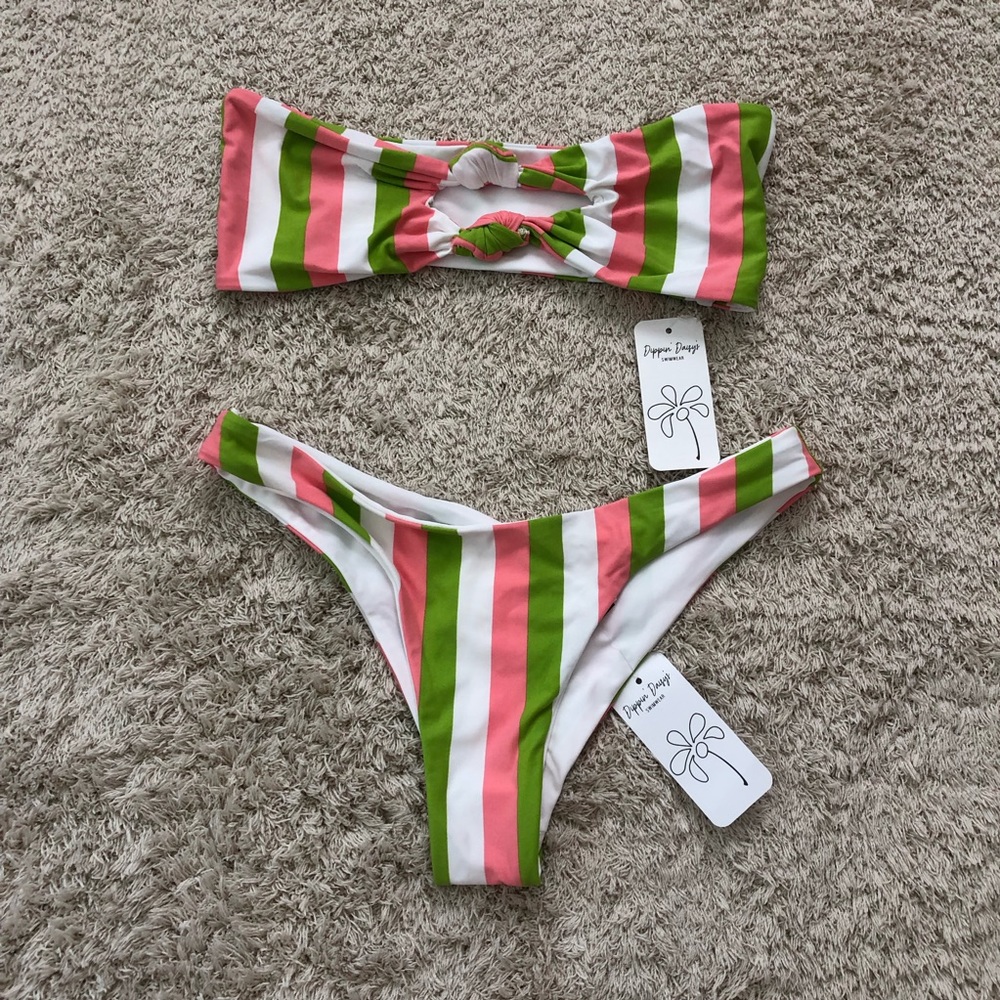 Dippin Daisys Bikini NWT Stripe Small